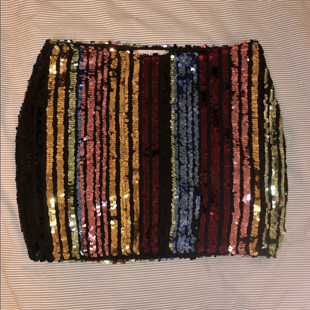 BEAR DANCE- Multicolored Sparkly Mini Skirt